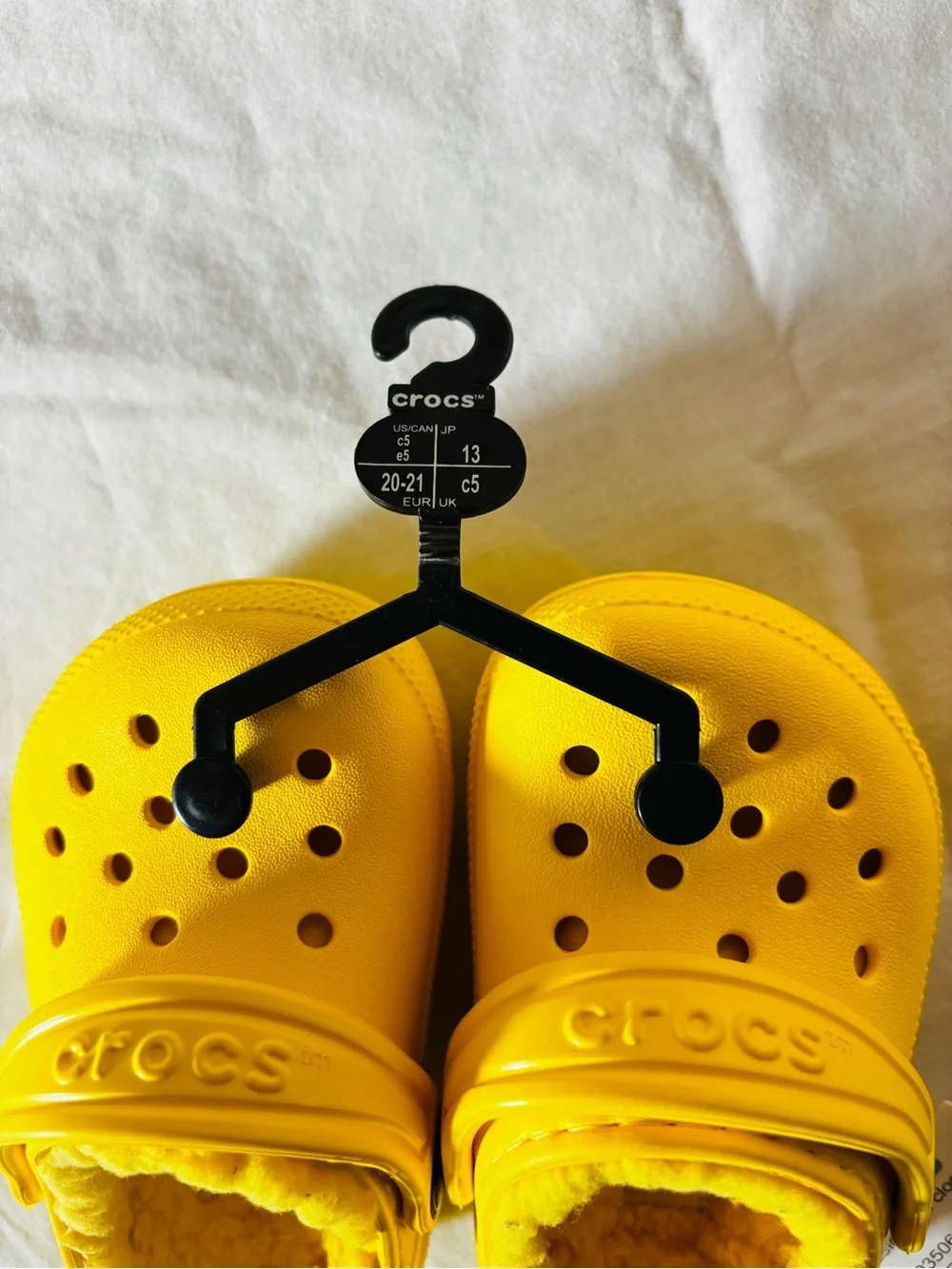 Crocs Kids' Classic Lined Clog | Kids' Slippers, Lemon, 5 Toddler